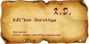 Kóbor Dorottya névjegykártya