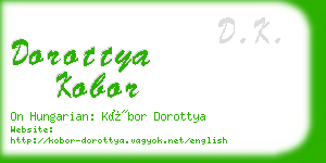 dorottya kobor business card